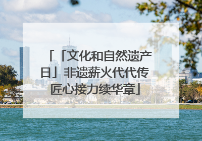 「文化和自然遗产日」非遗薪火代代传 匠心接力续华章