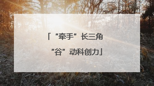 “牵手”长三角 “谷”动科创力