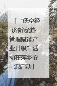 “低空经济新赛道·管理赋能产业升级”活动在萍乡安源启动