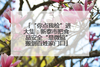 “你点我检”进大集：新泰市把食品安全“显微镜”搬到百姓家门口