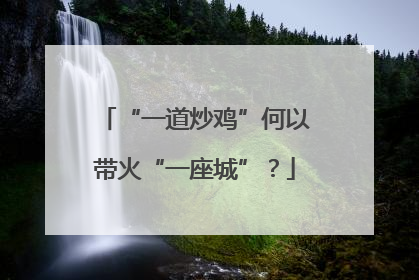“一道炒鸡”何以带火“一座城”？