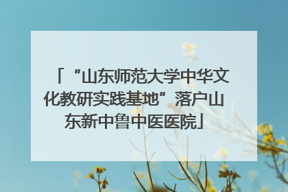 “山东师范大学中华文化教研实践基地”落户山东新中鲁中医医院