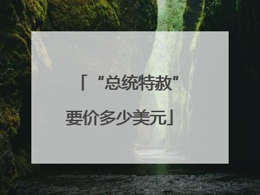 “总统特赦”要价多少美元