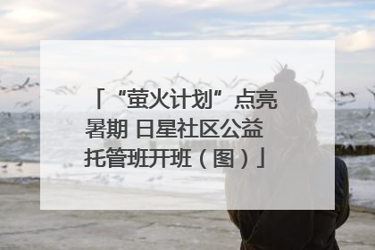 “萤火计划”点亮暑期 日星社区公益托管班开班（图）
