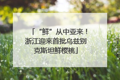 “鲜”从中亚来！浙江迎来首批乌兹别克斯坦鲜樱桃
