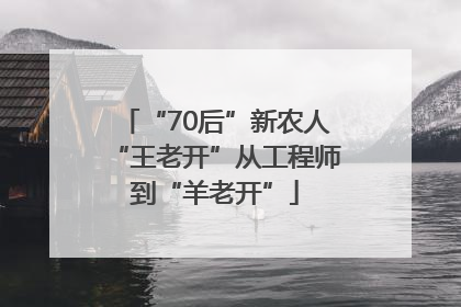 “70后”新农人“王老开”从工程师到“羊老开”