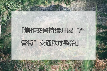 焦作交警持续开展“严管街”交通秩序整治