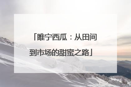 睢宁西瓜：从田间到市场的甜蜜之路