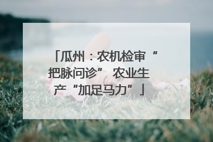瓜州：农机检审“把脉问诊” 农业生产“加足马力”