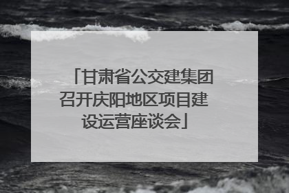 甘肃省公交建集团召开庆阳地区项目建设运营座谈会
