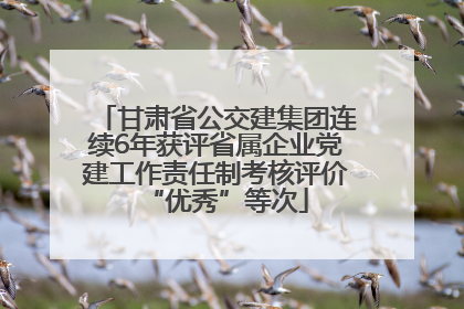 甘肃省公交建集团连续6年获评省属企业党建工作责任制考核评价“优秀”等次