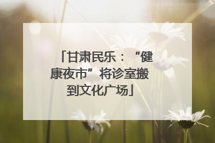 甘肃民乐：“健康夜市”将诊室搬到文化广场