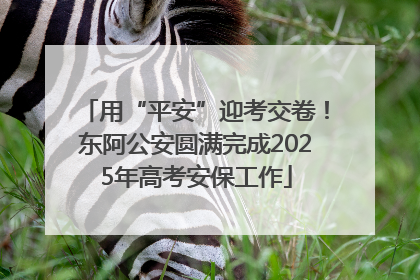 用“平安”迎考交卷！东阿公安圆满完成2025年高考安保工作