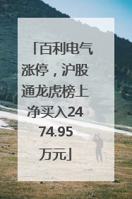百利电气涨停，沪股通龙虎榜上净买入2474.95万元