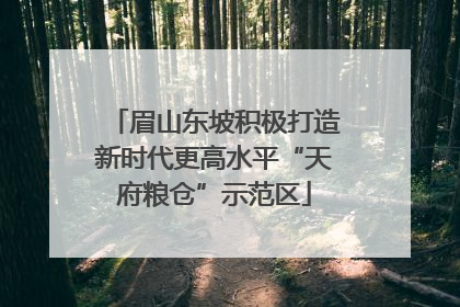 眉山东坡积极打造新时代更高水平“天府粮仓”示范区