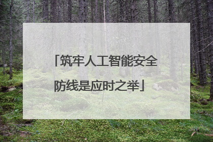 筑牢人工智能安全防线是应时之举