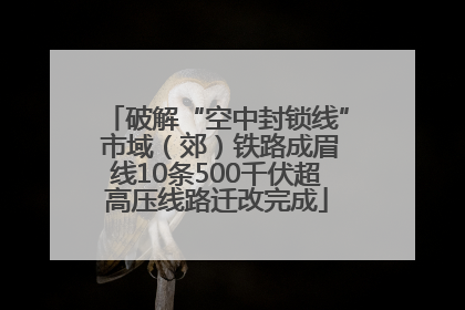 破解“空中封锁线” 市域（郊）铁路成眉线10条500千伏超高压线路迁改完成