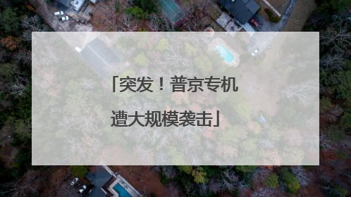 突发！普京专机遭大规模袭击