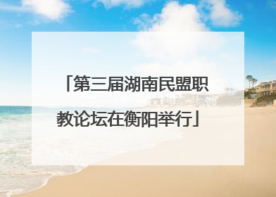 第三届湖南民盟职教论坛在衡阳举行
