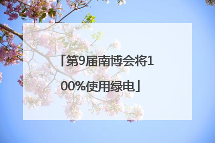 第9届南博会将100%使用绿电