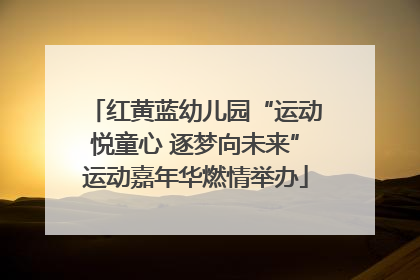 红黄蓝幼儿园“运动悦童心 逐梦向未来”运动嘉年华燃情举办