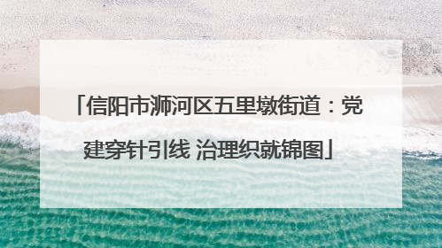 信阳市浉河区五里墩街道：党建穿针引线 治理织就锦图