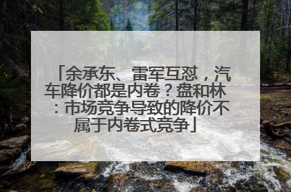 余承东、雷军互怼，汽车降价都是内卷？盘和林：市场竞争导致的降价不属于内卷式竞争