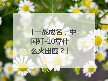 一战成名，中国歼-10靠什么火出圈？