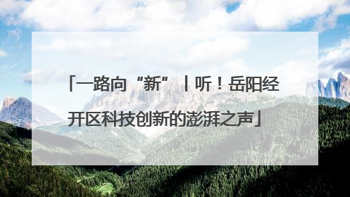 一路向“新”丨听！岳阳经开区科技创新的澎湃之声