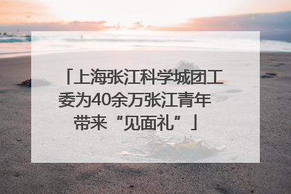上海张江科学城团工委为40余万张江青年带来“见面礼”