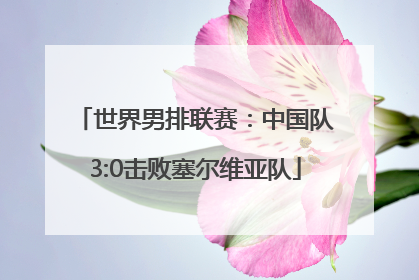 世界男排联赛：中国队3:0击败塞尔维亚队