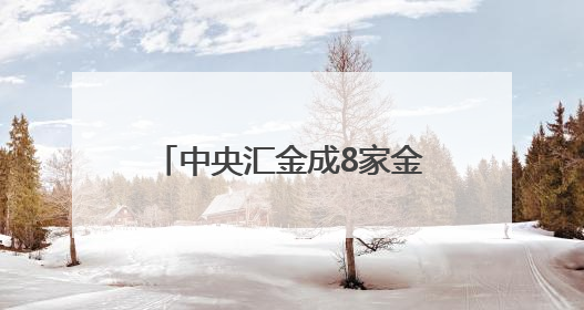 中央汇金成8家金融机构实控人！