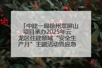 中建一局徐州翠屏山项目承办2025年云龙区住建领域“安全生产月”主题活动暨应急救援演练观摩会