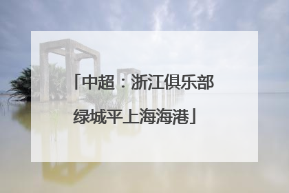中超：浙江俱乐部绿城平上海海港