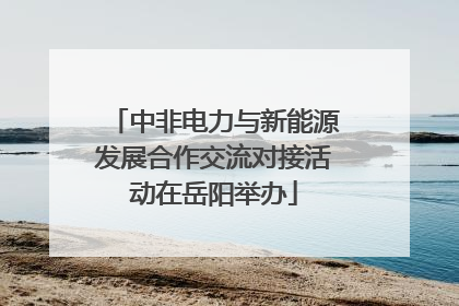中非电力与新能源发展合作交流对接活动在岳阳举办