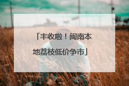丰收啦！闽南本地荔枝低价争市