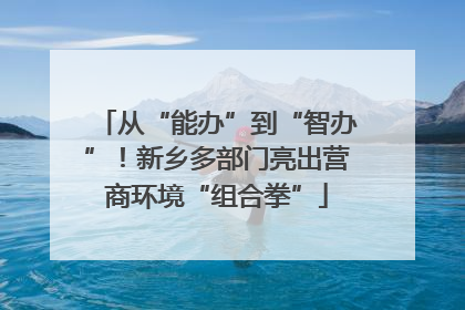 从“能办”到“智办”！新乡多部门亮出营商环境“组合拳”