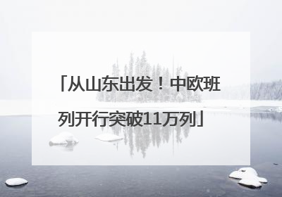 从山东出发！中欧班列开行突破11万列