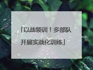 以战领训！多部队开展实战化训练
