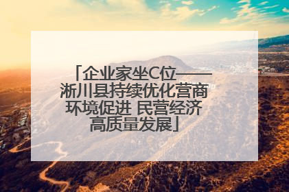 企业家坐C位——淅川县持续优化营商环境促进 民营经济高质量发展