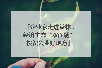 企业家走进益林：经济生态“双面绣” 投资兴业好地方