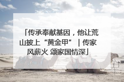 传承奉献基因，他让荒山披上“黄金甲”｜传家风薪火 颂家国情深