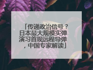 传递政治信号？日本最大规模实弹演习首现远程导弹，中国专家解读