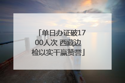 单日办证破1700人次 西藏边检以实干赢赞誉
