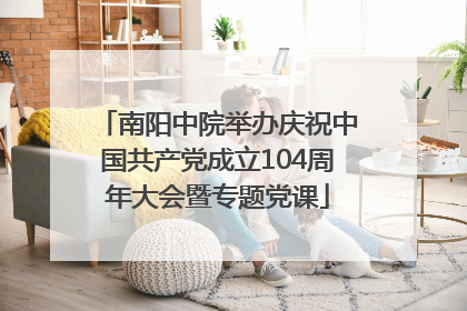 南阳中院举办庆祝中国共产党成立104周年大会暨专题党课