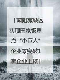 南阳宛城区实现国家级重点“小巨人”企业零突破1家企业上榜