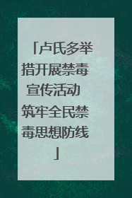 卢氏多举措开展禁毒宣传活动 筑牢全民禁毒思想防线
