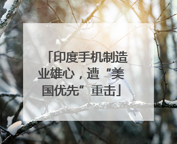 印度手机制造业雄心，遭“美国优先”重击