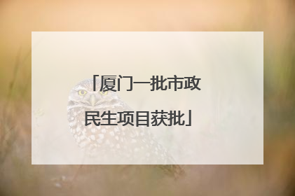 厦门一批市政民生项目获批