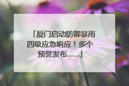 厦门启动防御暴雨四级应急响应！多个预警发布……